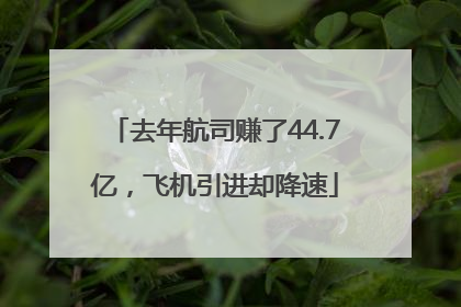去年航司赚了44.7亿，飞机引进却降速