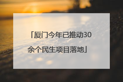 厦门今年已推动30余个民生项目落地