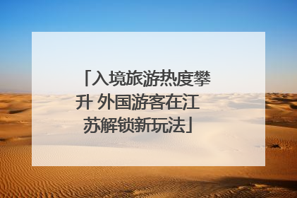 入境旅游热度攀升 外国游客在江苏解锁新玩法