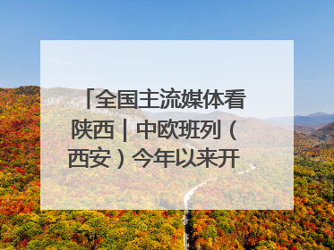 全国主流媒体看陕西｜中欧班列（西安）今年以来开行超2500列
