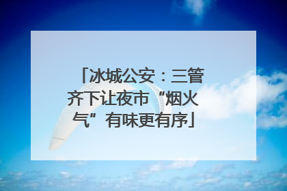 冰城公安：三管齐下让夜市“烟火气”有味更有序