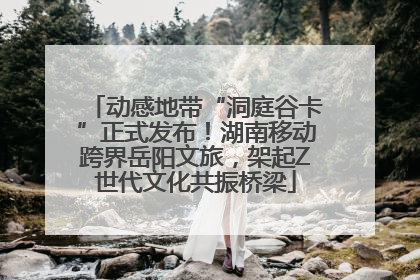 动感地带“洞庭谷卡”正式发布！湖南移动跨界岳阳文旅，架起Z世代文化共振桥梁