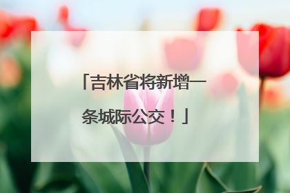 吉林省将新增一条城际公交！