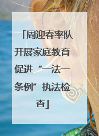 周迎春率队开展家庭教育促进“一法一条例”执法检查