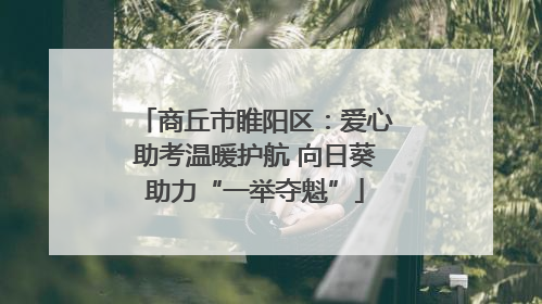 商丘市睢阳区：爱心助考温暖护航 向日葵助力“一举夺魁”