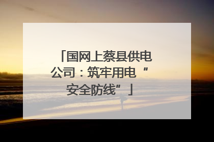国网上蔡县供电公司：筑牢用电“安全防线”