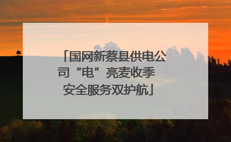 国网新蔡县供电公司“电”亮麦收季 安全服务双护航