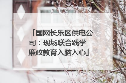 国网长乐区供电公司：现场联合践学 廉政教育入脑入心