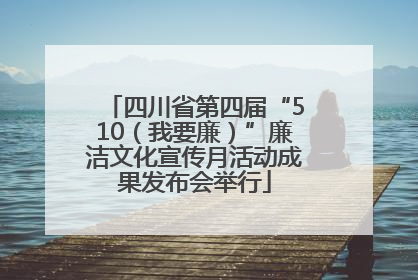 四川省第四届“510（我要廉）”廉洁文化宣传月活动成果发布会举行