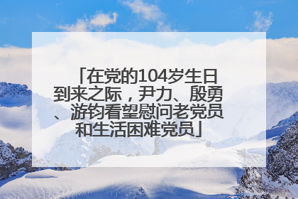 在党的104岁生日到来之际，尹力、殷勇、游钧看望慰问老党员和生活困难党员