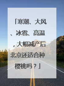 寒潮、大风、冰雹、高温，大幅减产后北京还适合种樱桃吗？