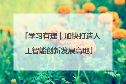 学习有理｜加快打造人工智能创新发展高地