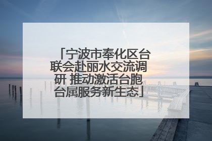 宁波市奉化区台联会赴丽水交流调研 推动激活台胞台属服务新生态