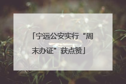 宁远公安实行“周末办证”获点赞