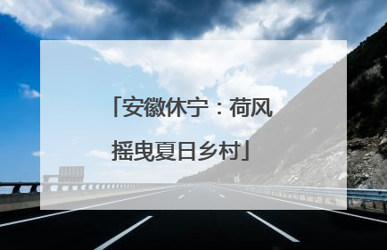 安徽休宁：荷风摇曳夏日乡村