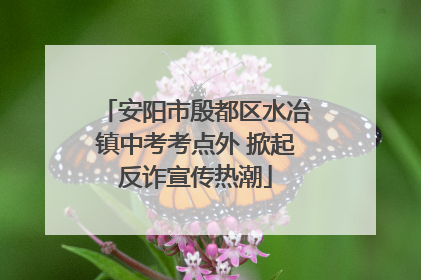 安阳市殷都区水冶镇中考考点外 掀起反诈宣传热潮
