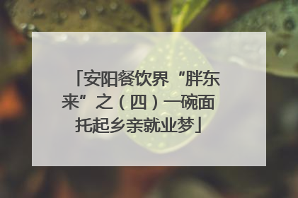 安阳餐饮界“胖东来”之（四）一碗面托起乡亲就业梦