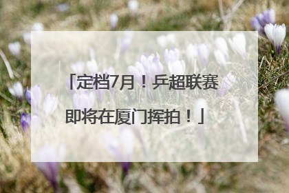 定档7月！乒超联赛即将在厦门挥拍！