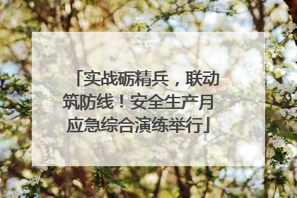 实战砺精兵，联动筑防线！安全生产月应急综合演练举行
