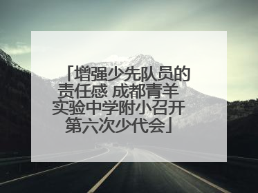 增强少先队员的责任感 成都青羊实验中学附小召开第六次少代会