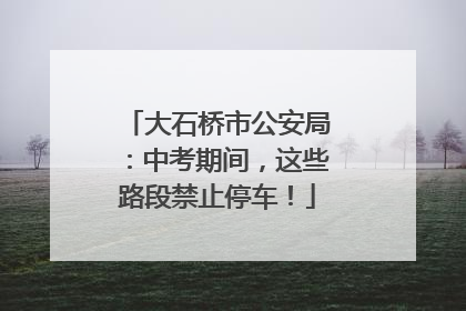 大石桥市公安局：中考期间，这些路段禁止停车！