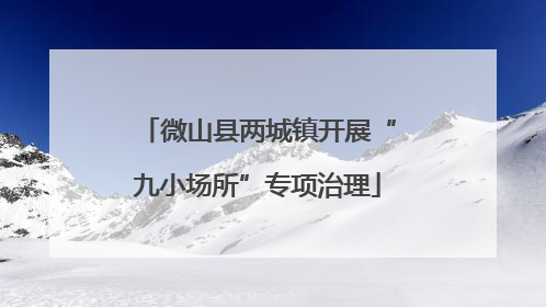 微山县两城镇开展“九小场所”专项治理