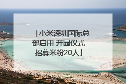 小米深圳国际总部启用 开园仪式招募米粉20人