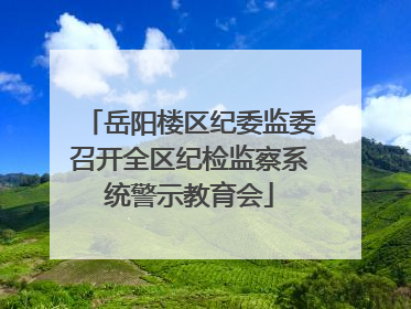 岳阳楼区纪委监委召开全区纪检监察系统警示教育会
