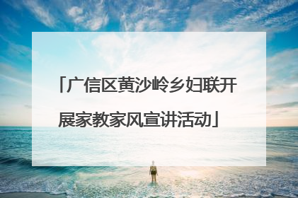 广信区黄沙岭乡妇联开展家教家风宣讲活动