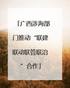 广西涉海部门推动“联建联动联管联治”合作