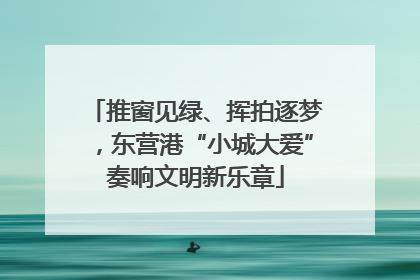 推窗见绿、挥拍逐梦，东营港“小城大爱”奏响文明新乐章
