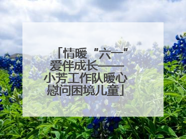 情暖“六一” 爱伴成长——小芳工作队暖心慰问困境儿童