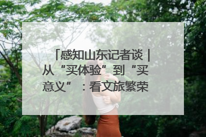 感知山东记者谈｜从“买体验”到“买意义”：看文旅繁荣背后的幸福新定义