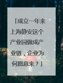 成立一年来上海静安这个产业园做成产业链，企业为何愿意来？
