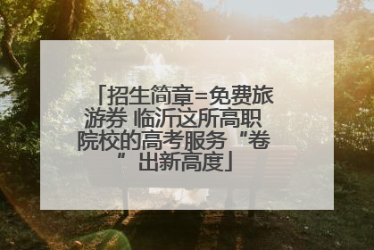 招生简章=免费旅游券 临沂这所高职院校的高考服务“卷”出新高度
