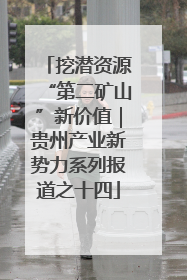 挖潜资源“第二矿山”新价值｜贵州产业新势力系列报道之十四
