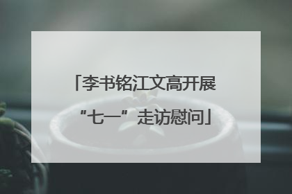 李书铭江文高开展“七一”走访慰问