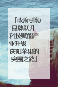 政府引领品牌跃升 科技赋能产业升级——庆阳苹果的突围之路