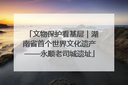 文物保护看基层｜湖南省首个世界文化遗产——永顺老司城遗址