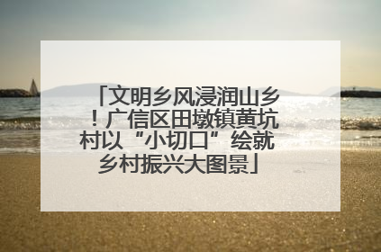 文明乡风浸润山乡！广信区田墩镇黄坑村以“小切口”绘就乡村振兴大图景