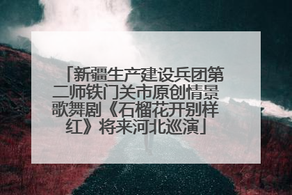 新疆生产建设兵团第二师铁门关市原创情景歌舞剧《石榴花开别样红》将来河北巡演