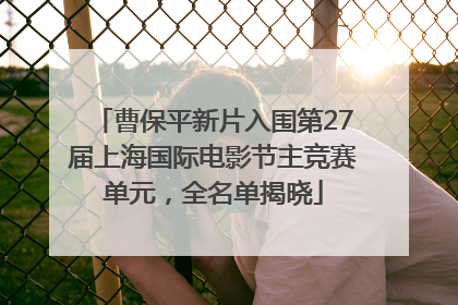 曹保平新片入围第27届上海国际电影节主竞赛单元，全名单揭晓