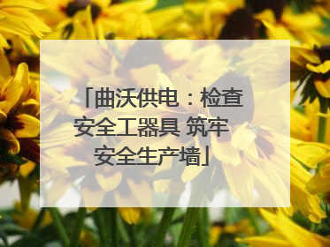 曲沃供电：检查安全工器具 筑牢安全生产墙