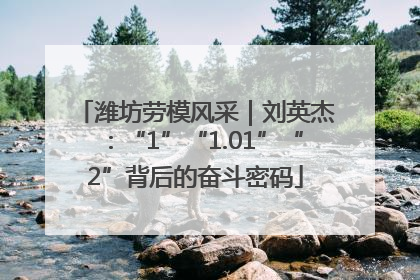潍坊劳模风采｜刘英杰：“1”“1.01”“2”背后的奋斗密码
