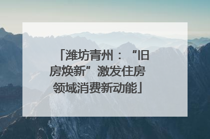 潍坊青州：“旧房焕新”激发住房领域消费新动能