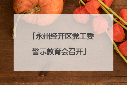 永州经开区党工委警示教育会召开
