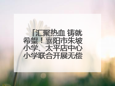 汇聚热血 铸就希望！襄阳市朱坡小学、太平店中心小学联合开展无偿献血活动