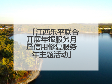 江西乐平联合开展年报服务月暨信用修复服务年主题活动