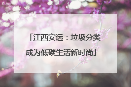 江西安远：垃圾分类成为低碳生活新时尚