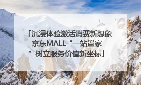 沉浸体验激活消费新想象 京东MALL“一站置家”树立服务价值新坐标